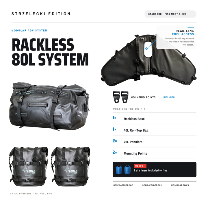 Strzelecki Rackless System 80L - NOMAD MOTO