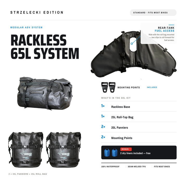 Strzelecki Rackless System 65L - NOMAD MOTO