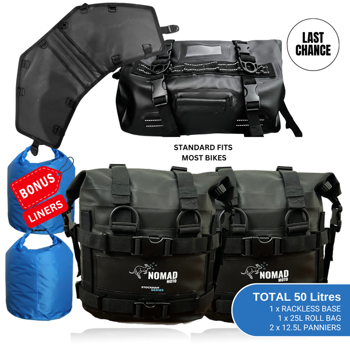 NOMAD MOTO Rackless 50L – Waterproof Soft Luggage - NOMAD MOTO