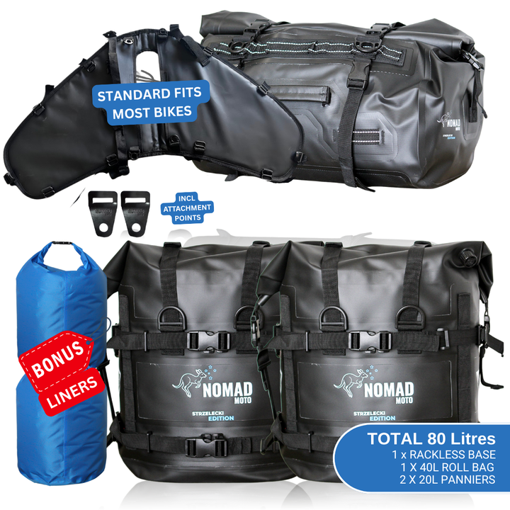 NOMAD MOTO Rackless 80L – Waterproof Soft Luggage