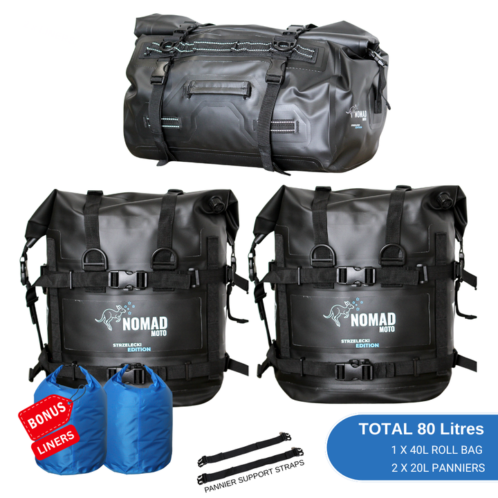 STRZELECKI PANNIER KIT — 80L - NOMAD MOTO