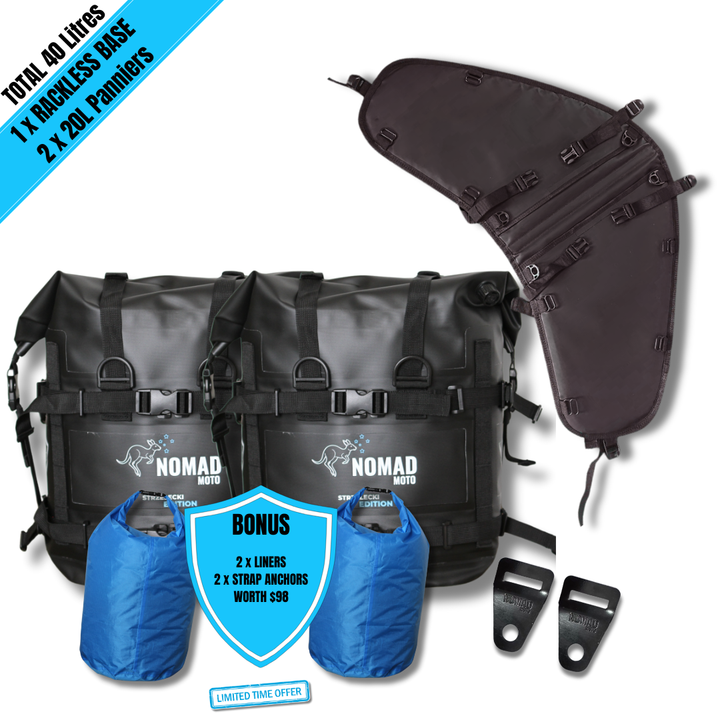 NOMAD MOTO Rackless Adventure 40L – Waterproof Luggage